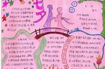 关于 七夕习俗的手抄报