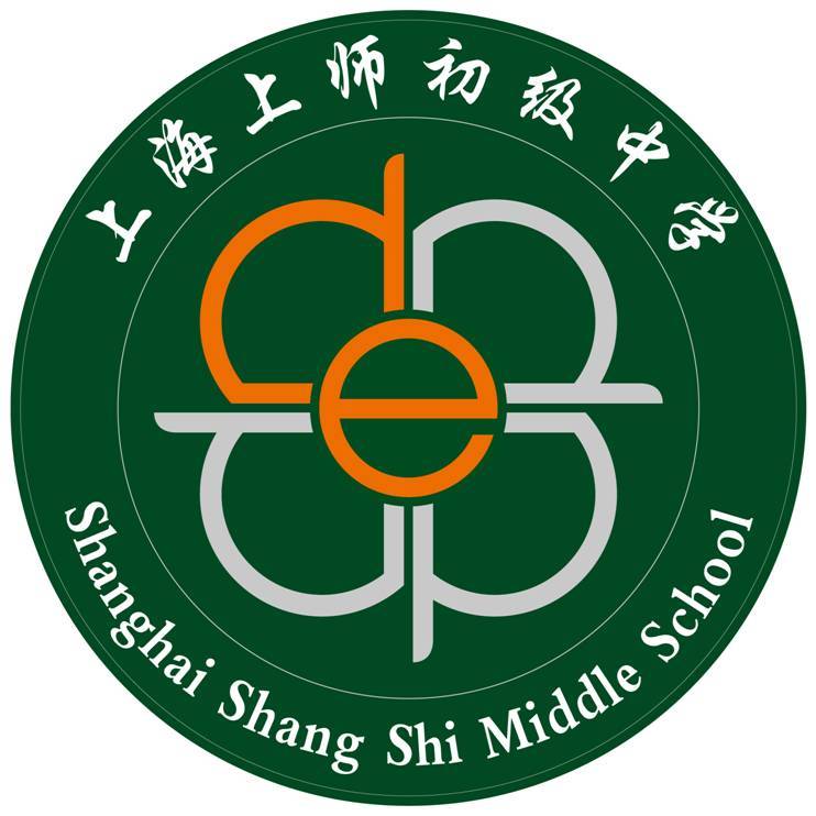 上海上师初级中学校徽释义 整体图形为一花瓣,寓意园丁(教师)和花朵