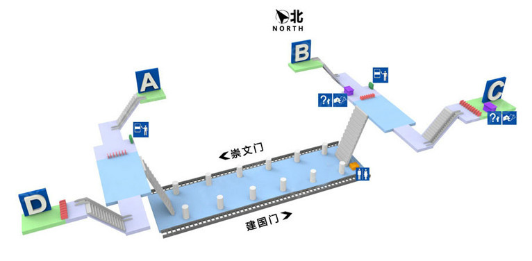 北京站站内立体图