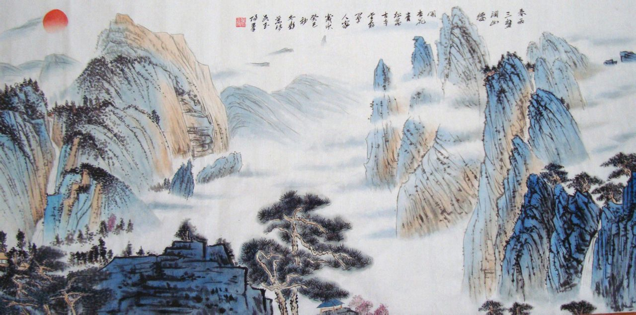 吴玉阳作品包括油画,山水画和工笔画,素描,花鸟画,书法,抽象画和古诗