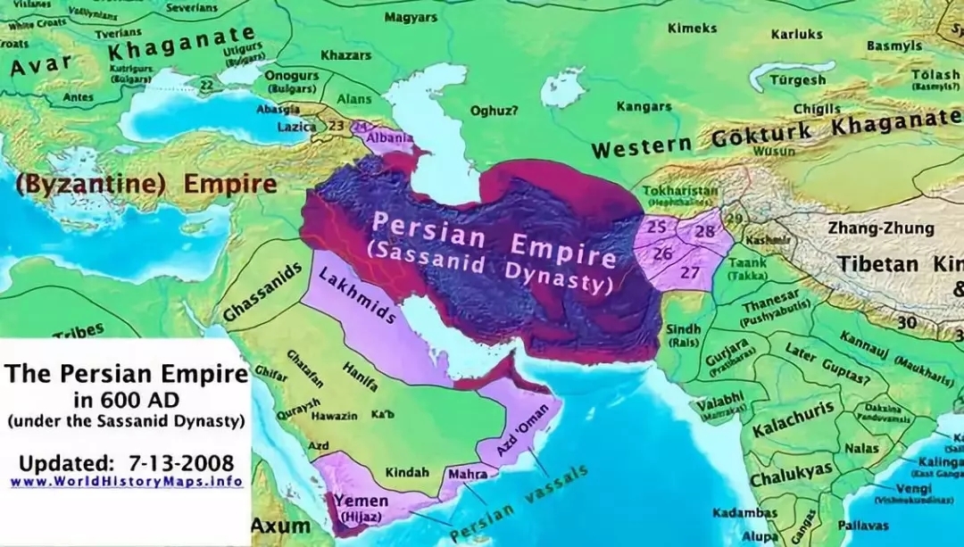 鼎盛时期的萨珊王朝 曾经拥有众多阿拉伯附庸
