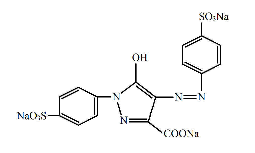 食用柠檬黄结构式