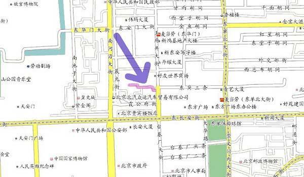 王府井小吃街线路地图