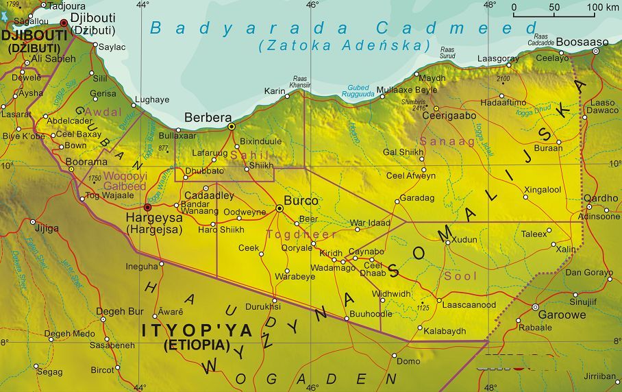 索马里兰行政地图