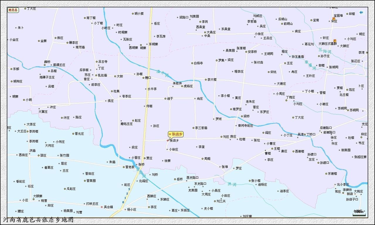 最新鹿邑县张店乡详细地图 点击放大