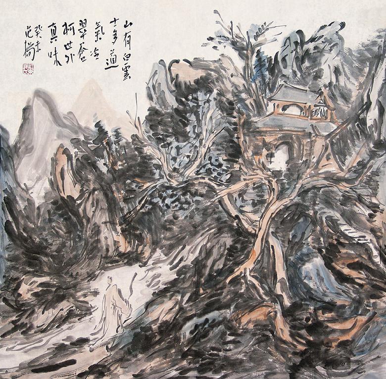 范杨山水画作品