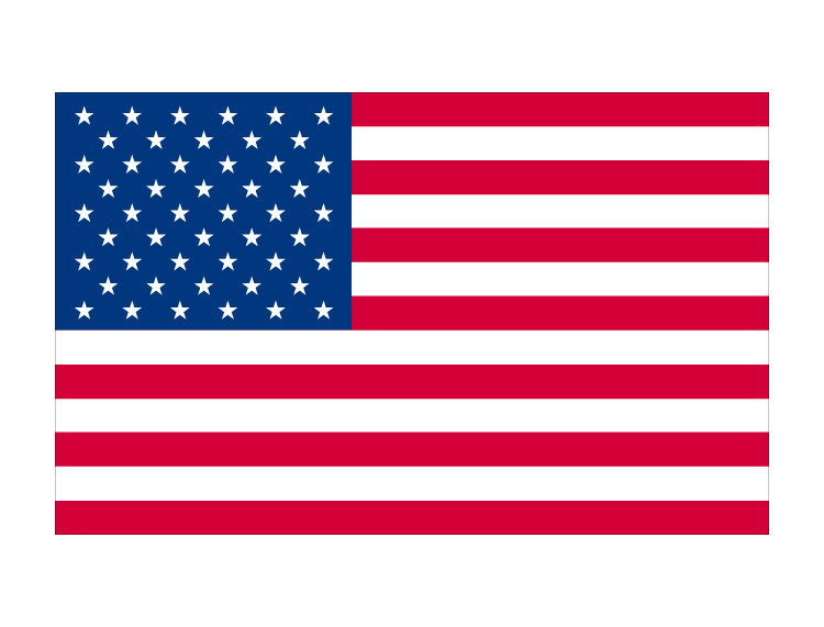 美国国旗为长方形,长宽之比为19:10,为星条旗(the star-spangled