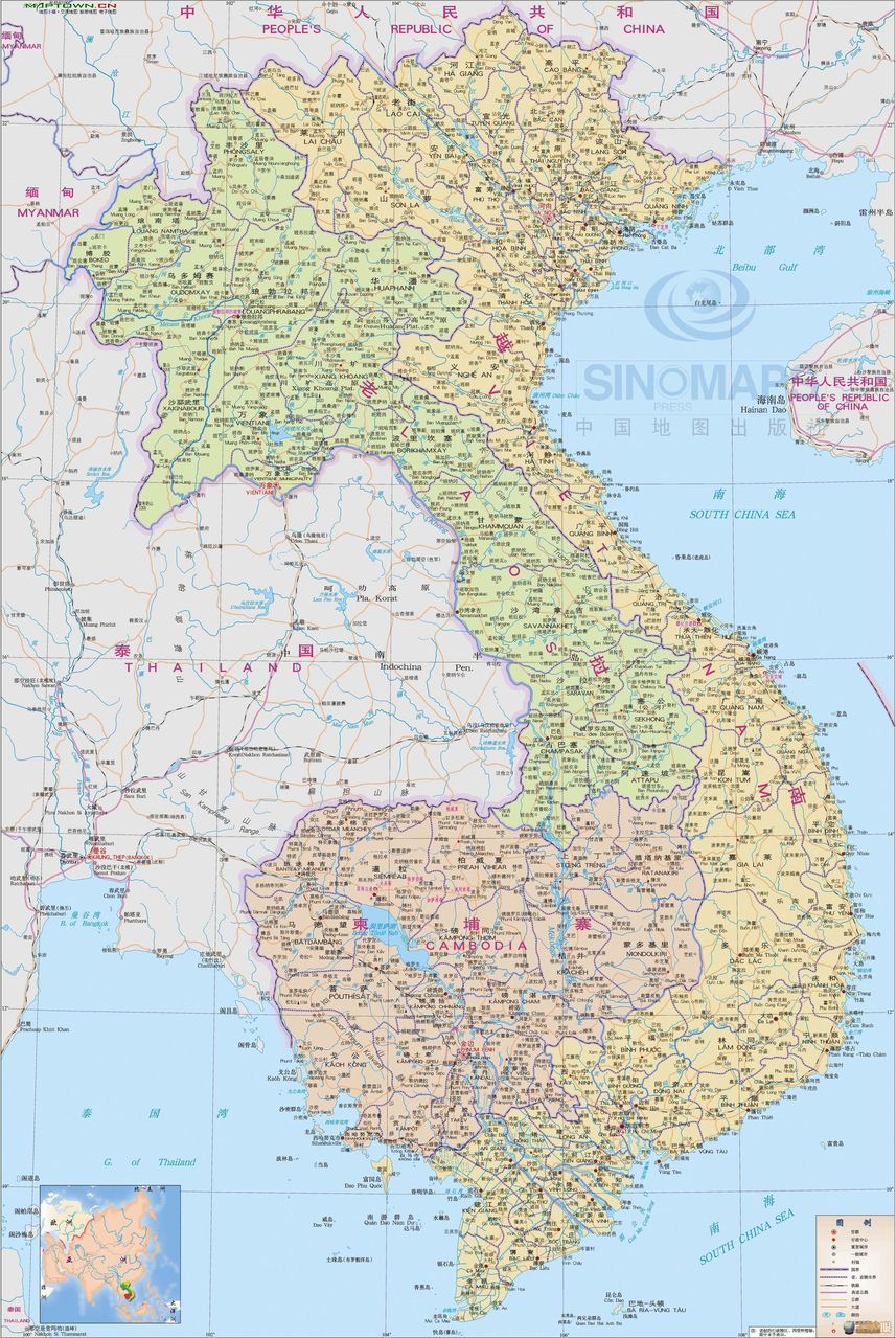 越南各省地图