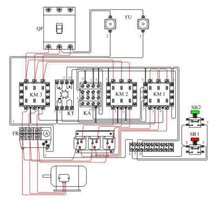 電動(dòng)機(jī)自耦降壓起動(dòng)(自動(dòng)控制)接線示意圖