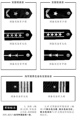 预备役民兵军衔一览表图片