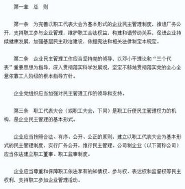 企业民主管理规定