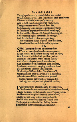sonnet 18 iambic pentameter uses