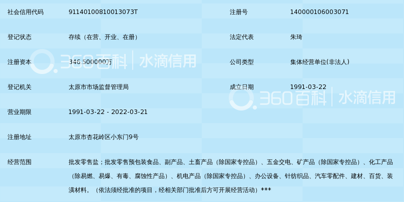 山西省盐业公司太原分公司