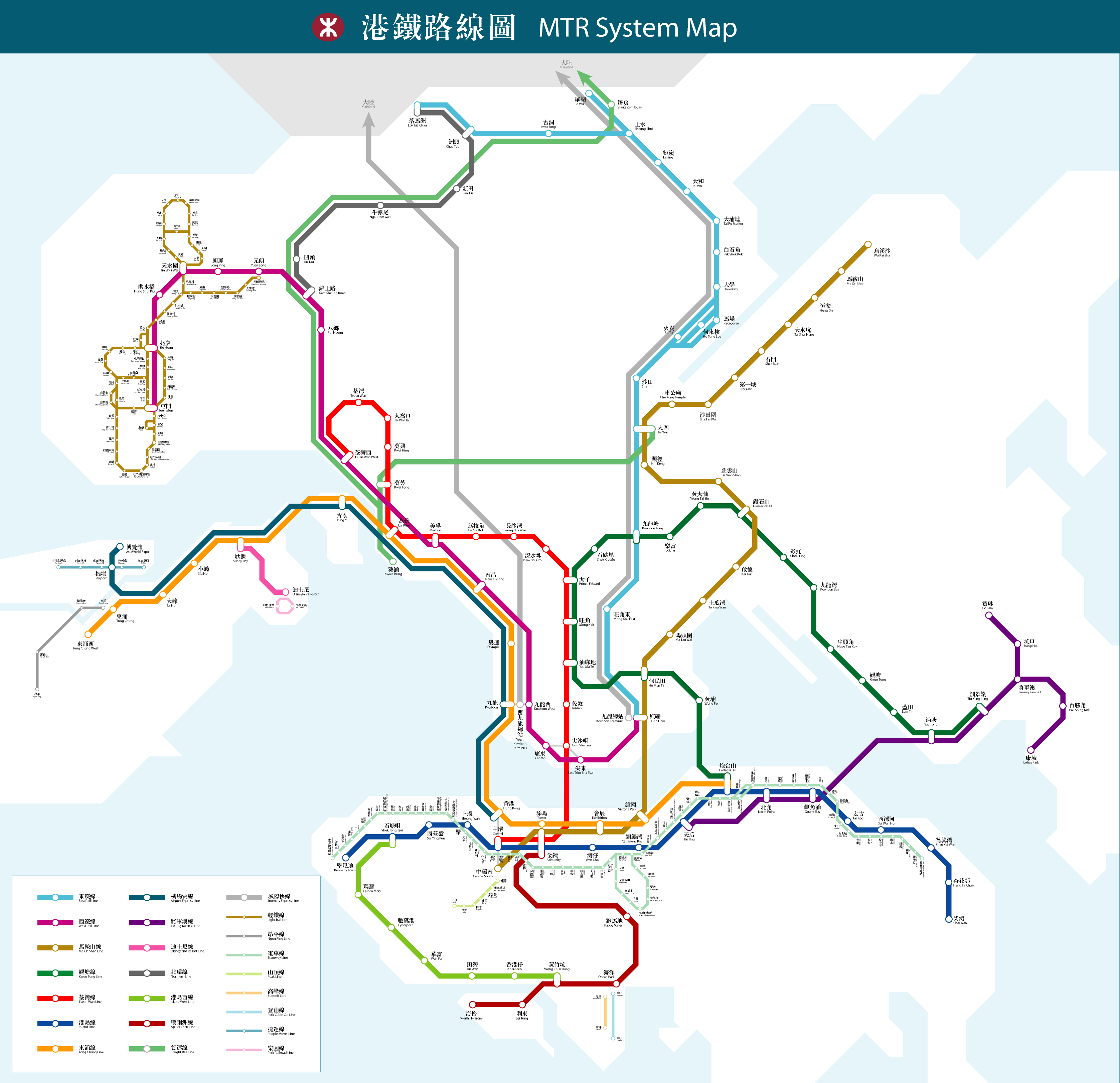 香港地铁观塘线 - 地铁线路图