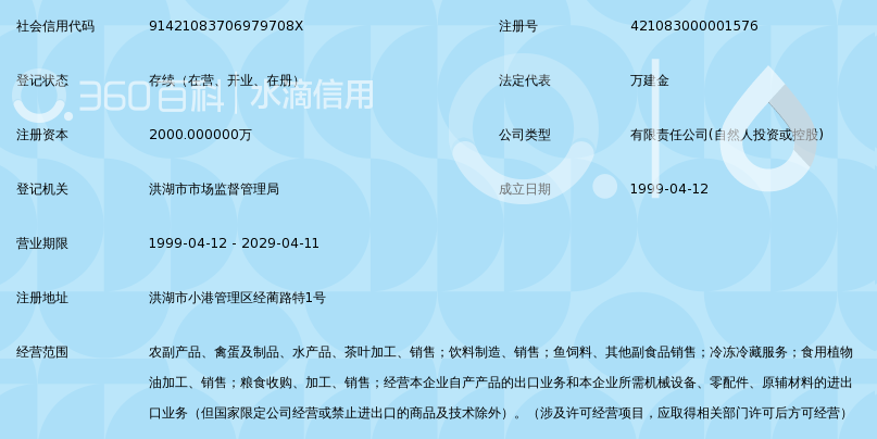 洪湖市水乡特产开发有限公司