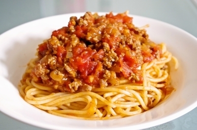 番茄肉酱烩意大利面