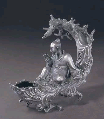 12朱碧山造银槎杯