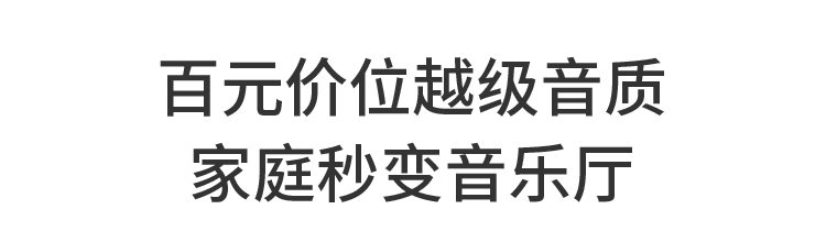 百元价位越级音质 家庭秒变音乐厅