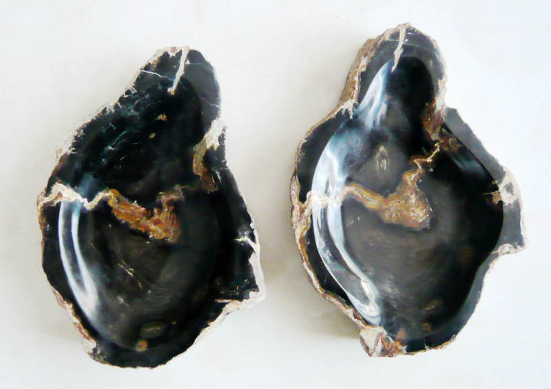 木化石烟灰缸 北票石文化博物馆提供