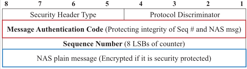 NAS security protected message