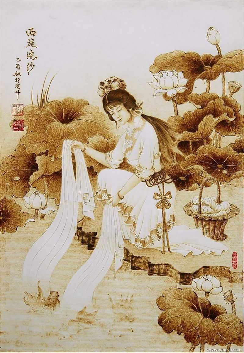 西施浣纱图册_360百科