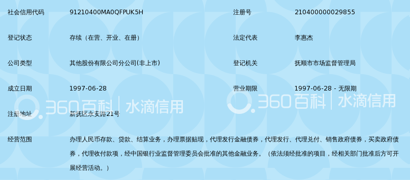 抚顺银行股份有限公司环路支行