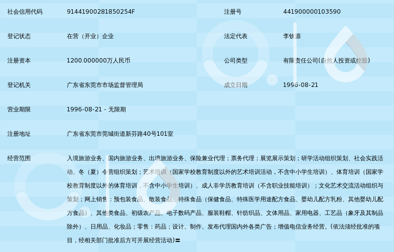 东莞市青年国际旅行社有限公司