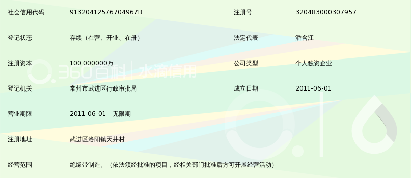常州市含江绝缘材料厂