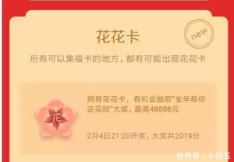 去年支付宝花花卡