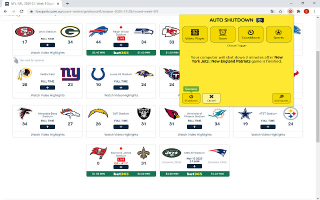 Auto Shutdown Extension