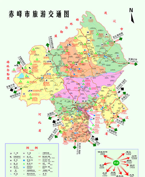 赤峰市全景地图图片