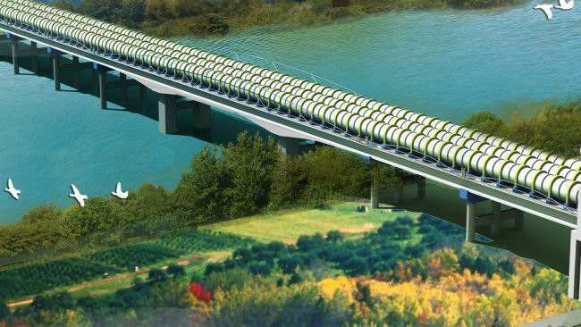 管桥(建筑 | 石材)管道以桥梁形式跨越河道,湖泊,海域,铁路,公路,山谷