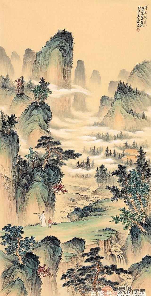 国画山水画比赛作品