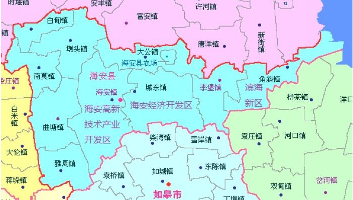 海安县乡镇地图高清版图片