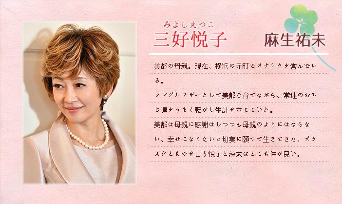 作为单亲妈妈,一个人抚养美都长大,同时为了生计而讨好逢迎店里的那些